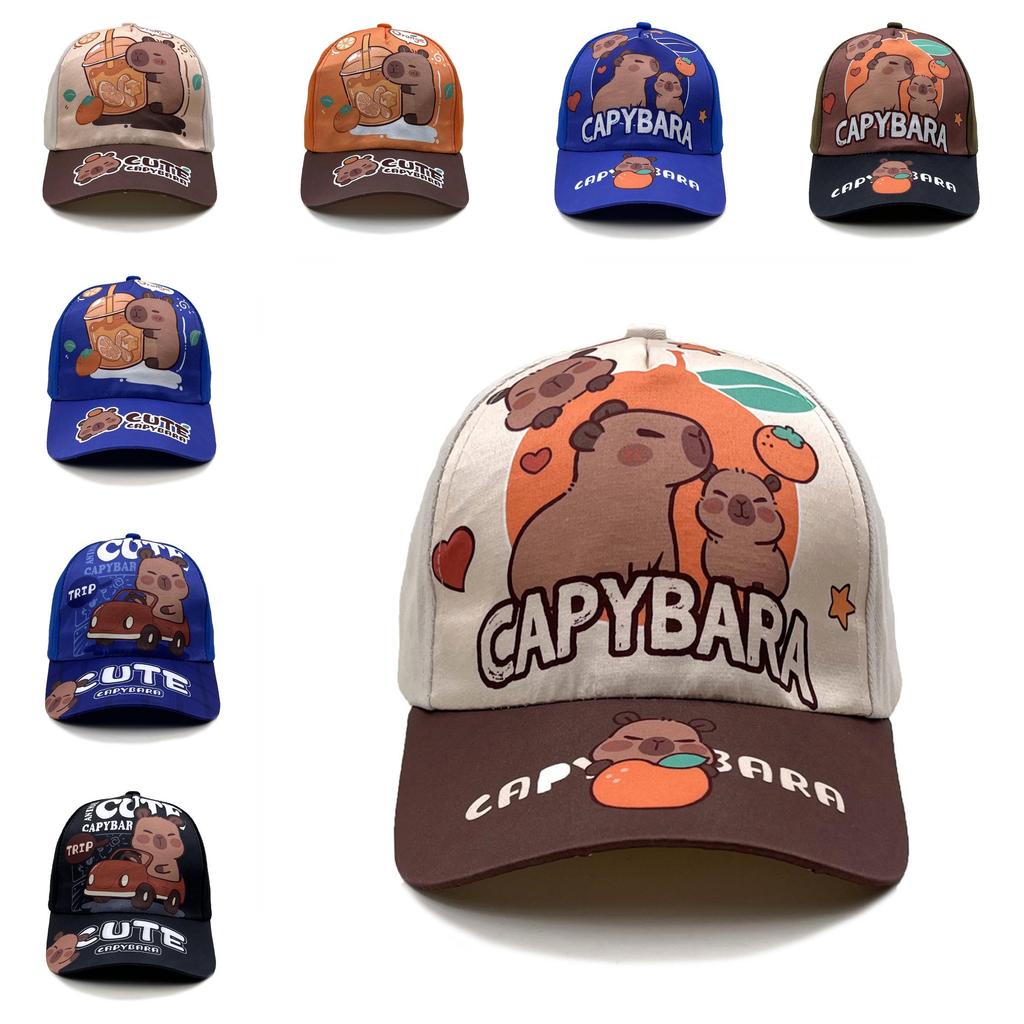 Capybara Children Baseball Hat With Sunshade Breathable Cotton For Outdoor