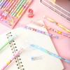 Back To School Season 144Pcs 0.5mm Cartoon Fantastic Unicorn Design Straight Pole Black Neutral Pen, Perfect for School Prize Pen Stationery, Office S
