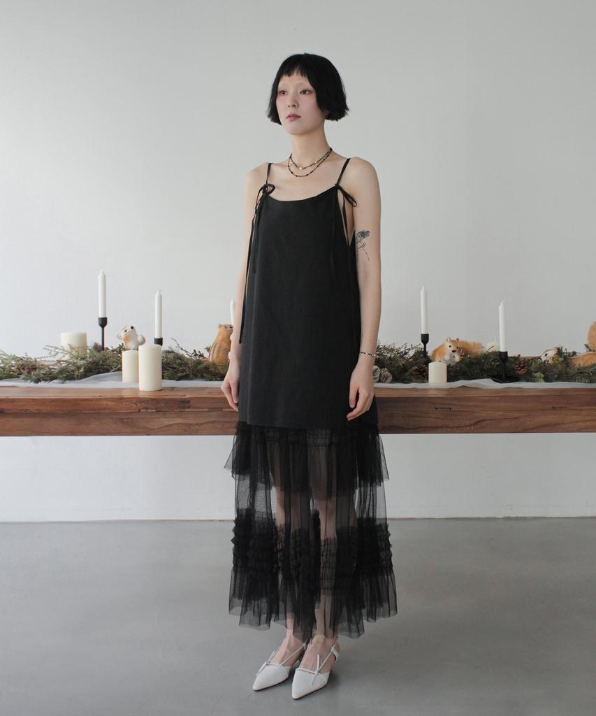 RUBATI Tulle Layered Maxi Dress_Black