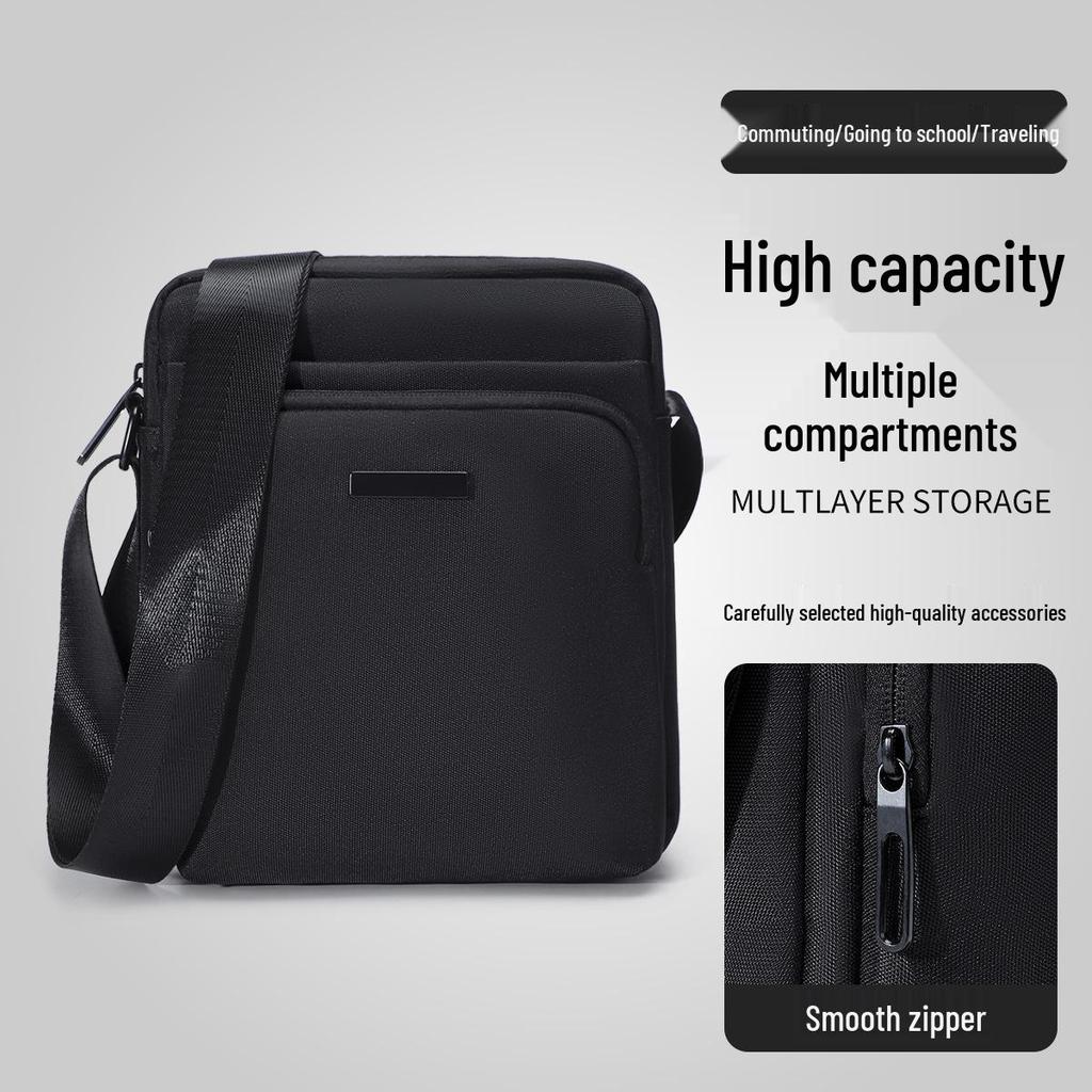 Japanese Style Men's Lightweight Minimalist Crossbody Bag - Trendy, Large Capacity Multi-compartment Niche Shoulder Bag