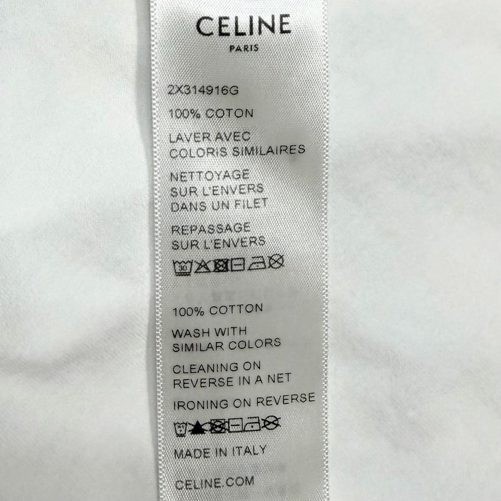 Celine T-shirt Larga Bianca Donna Taglia XS Modello 2X314916G
