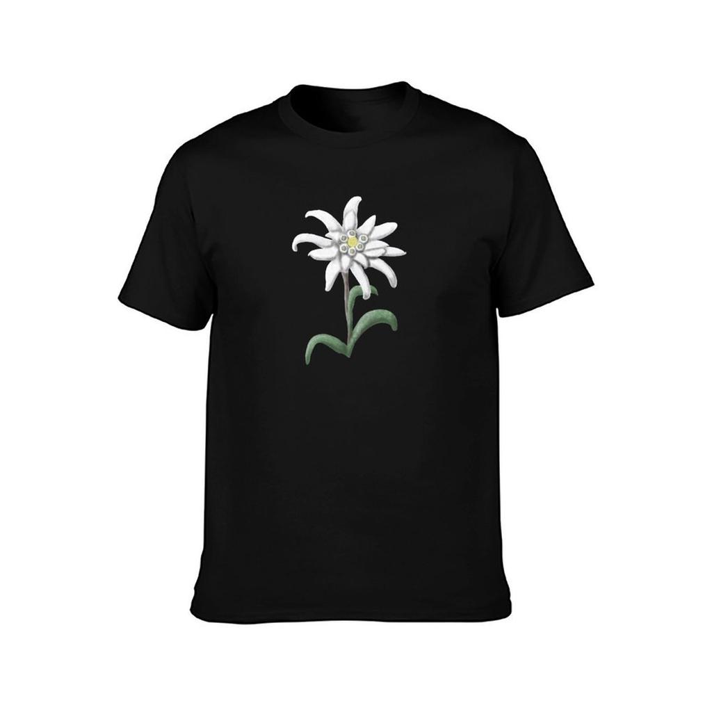 Strength and Beauty- Edelweiss T-Shirt Cotton T Shirt Man Man T Shirts for Men T-Shirt