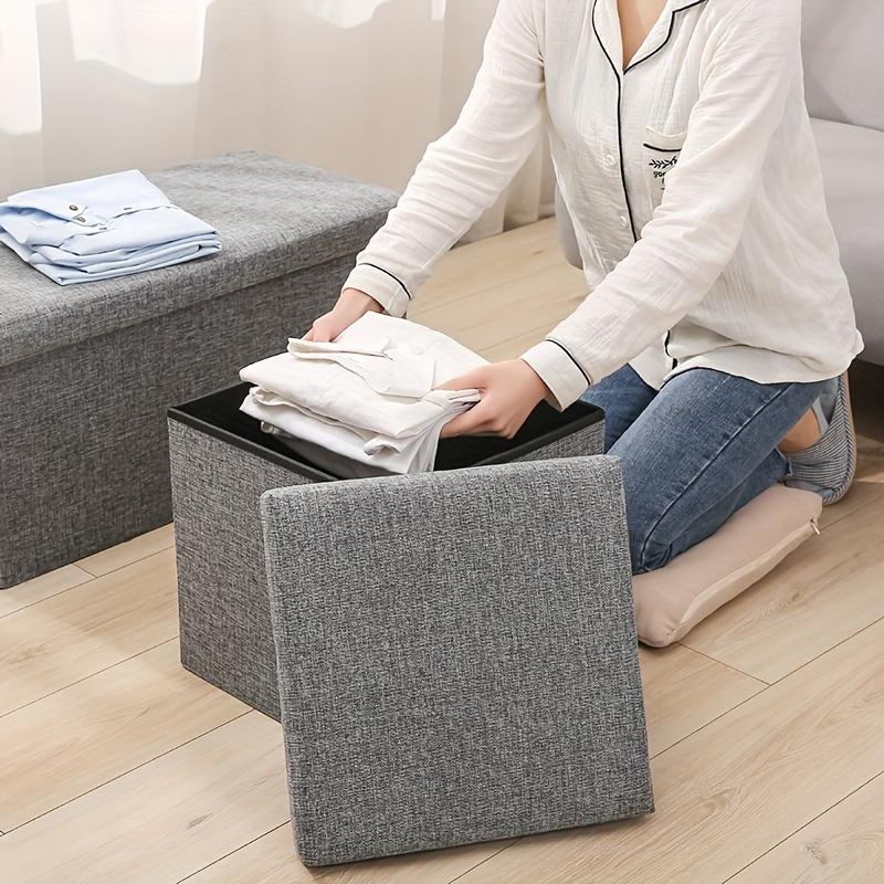1pc folding storage stool, a compact household step stool perfect for changing shoes, durable and space-saving