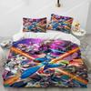 3D-Druck Rockman Megaman Spiel Cartoon Bettwäsche Set Jungen Mädchen Twin Queen Size Bettbezug Kissenbezug Bett Kinder Erwachsene026