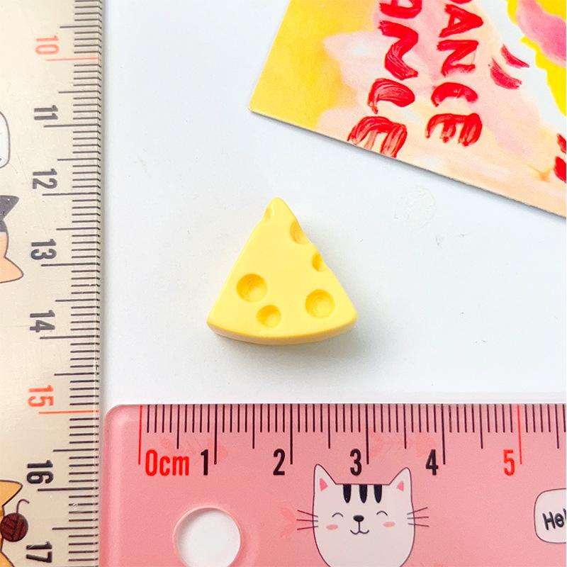 Simulation food and play cheese resin accessories cream glue diy trinkets hole shoes hairpin keychain accessories