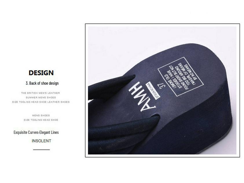 2022 Women's Summer Fashion High Heel Platform Flip Flops - Thick Sole, Non-Slip