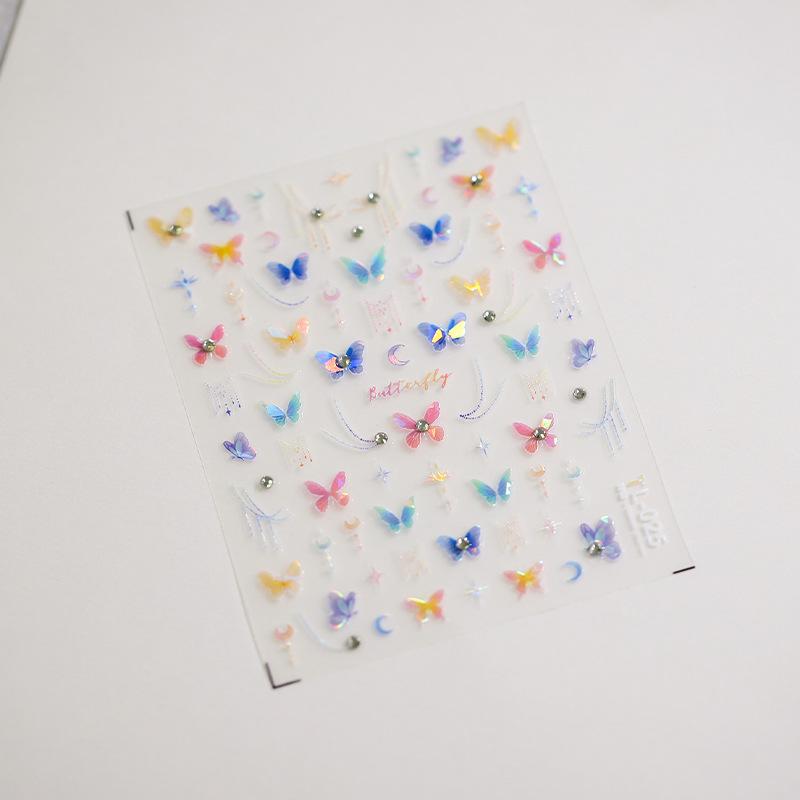 1pcs Cute Cat Claw 3D Jelly Relief Nail Stickers 3D Adhesive Stickers For Nails DIY Slider Nail Art Decorations