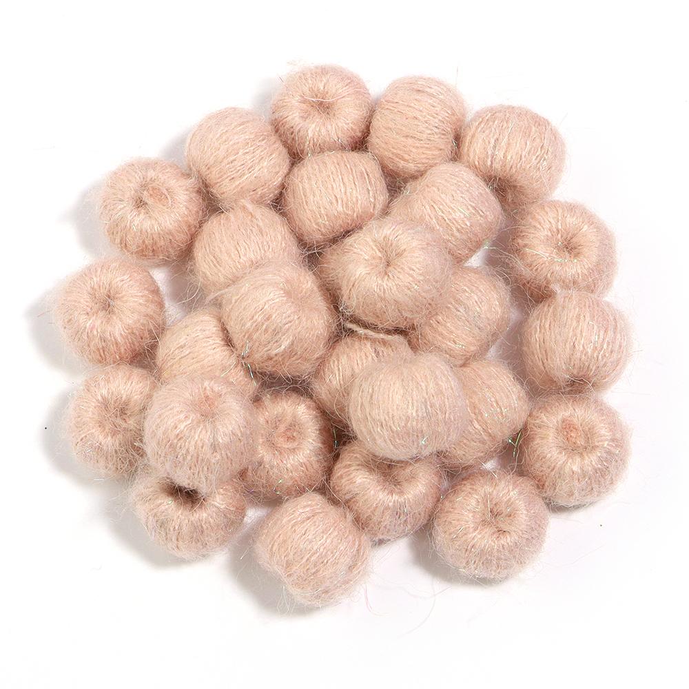 10pcs Plush Mohair Ball Beads Colorful Soft Pompom Beads For DIY Jewelry Making Handmade Clothing Earrings Decor Accessories