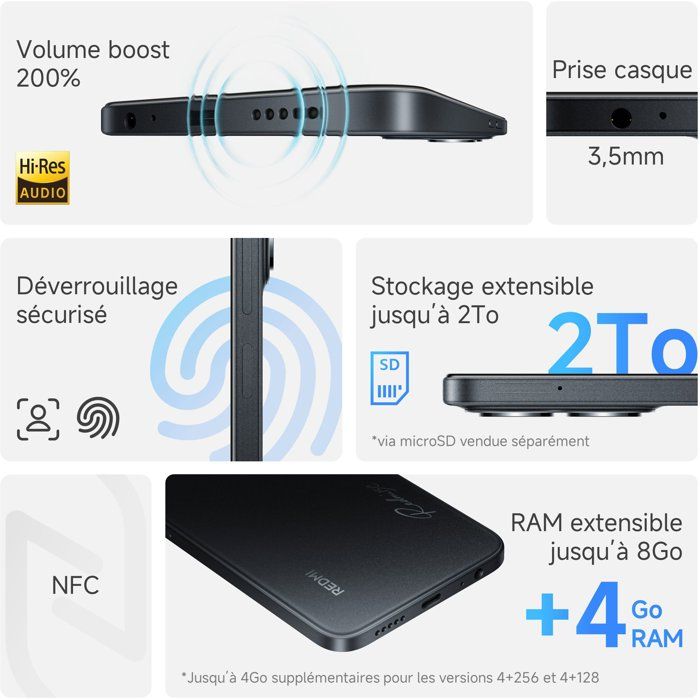 Xiaomi - Redmi 15C - 256 Go - Bleu