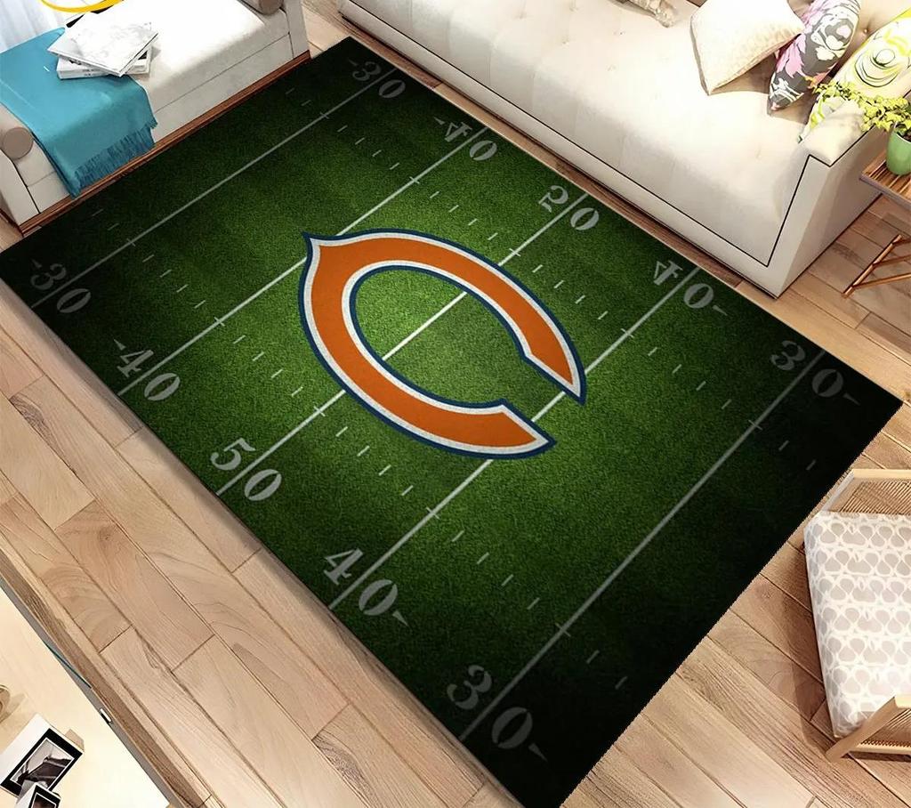 American Football Field Carpet Non-slip Resistant Rug Machine Washable Waterproof Mat Living Room Outdoor Garden Yard Decor Rugs