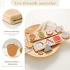 Montessori Wooden Shape Matching Puzzle Silicone Building Blocks Multifunctional Insertable Picture Tangram Wooden Toy for Babys
