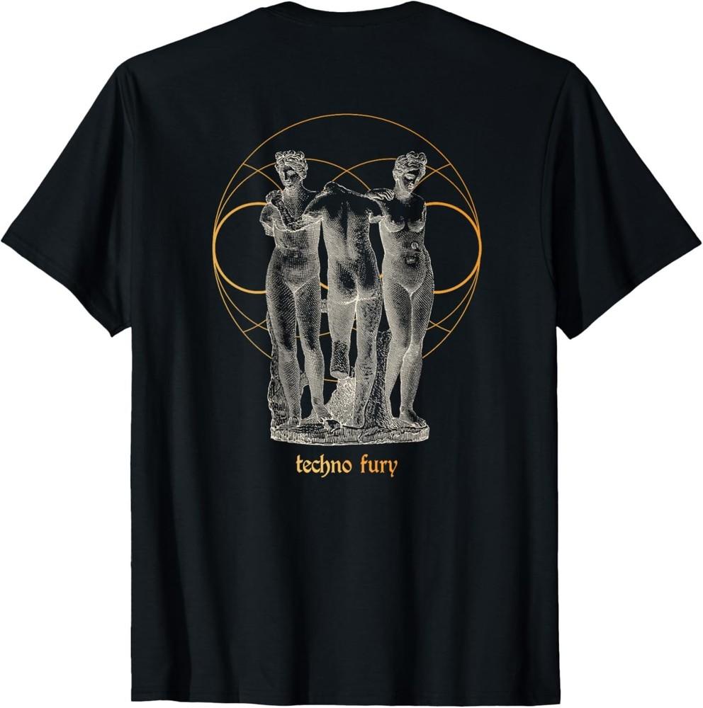 Techno Fury Sculpture Aesthetic T‑Shirt S