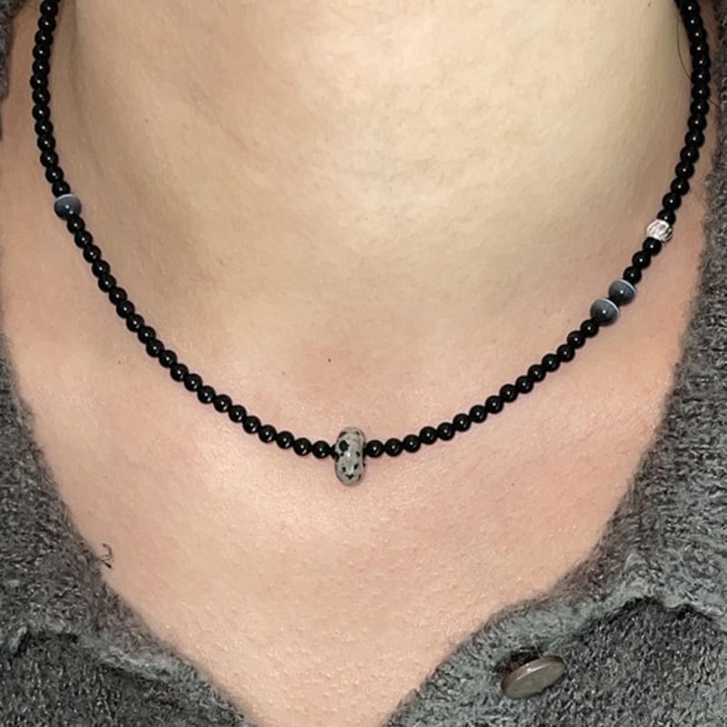 Easy Thingz Dalmatian Gemstone Necklace