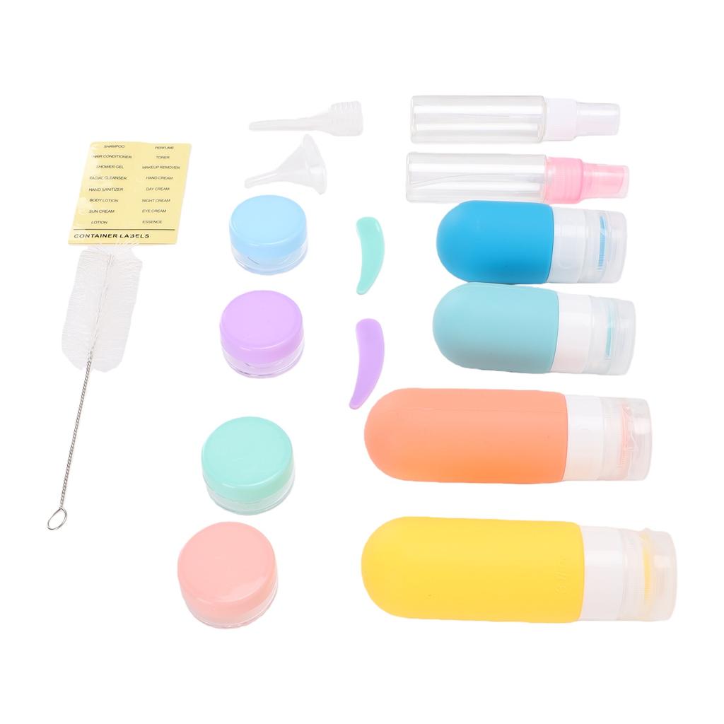 Toiletries Travel Bottles Leak Proof Squeezable Lightweight Travel Bottles Set for Airport Trip Accessories 190g 17