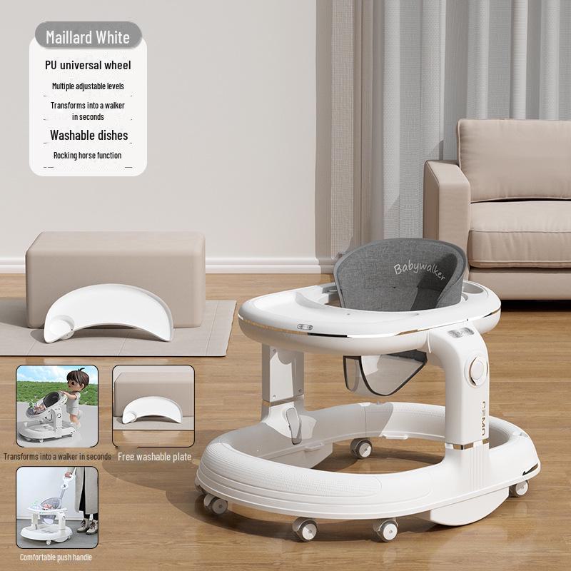 Multifunctional Baby Walker: Anti-Rollover Stroller for Boys & Girls (7-18 Months)