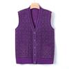 Vest Jacket Middle-aged and Elderly Knitted Sweater Vest Casual Grandma Autumn Top