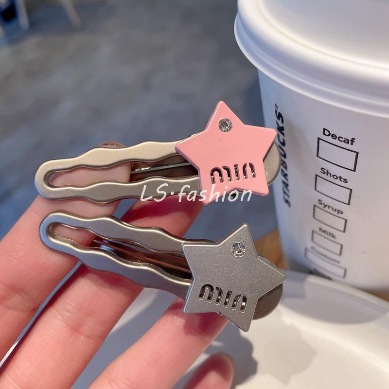 Silver-Gray Star Duckbill Clip - Trendy Bangs Accessory
