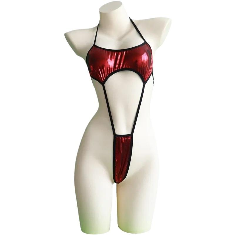 Sexy Porno Open Crotch Body Suit Erotic Lingerie Plus Size Adjustable Lace-up Bodysuit Set School Nightclub Apparel Sexy Costume