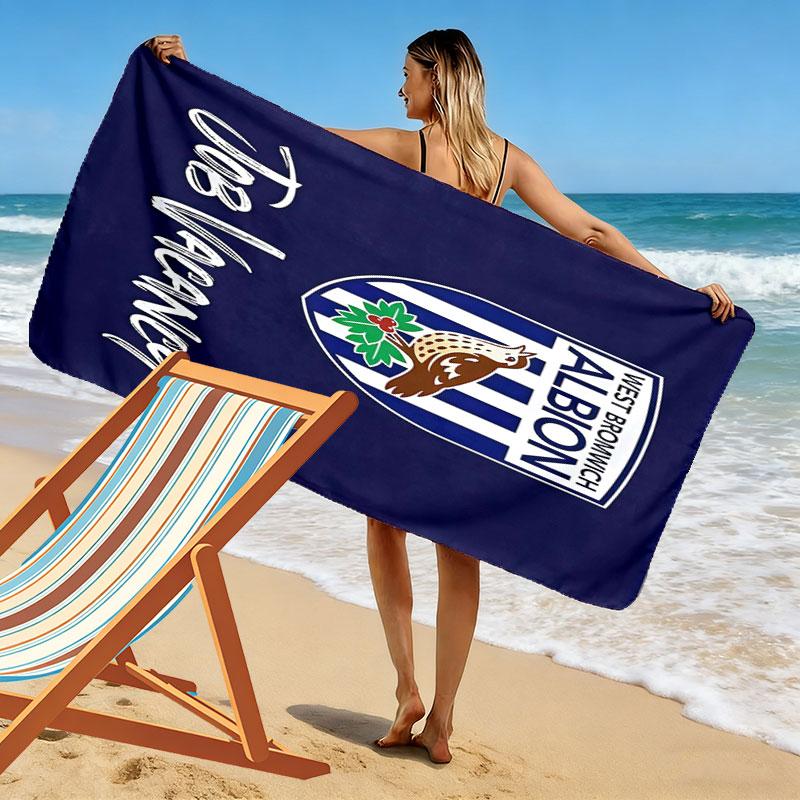 Asciugamano da Spiaggia West Bromwich Albion, Asciugamano Grande Morbido Asciugatura Rapida per Spiaggia Campeggio Nuoto