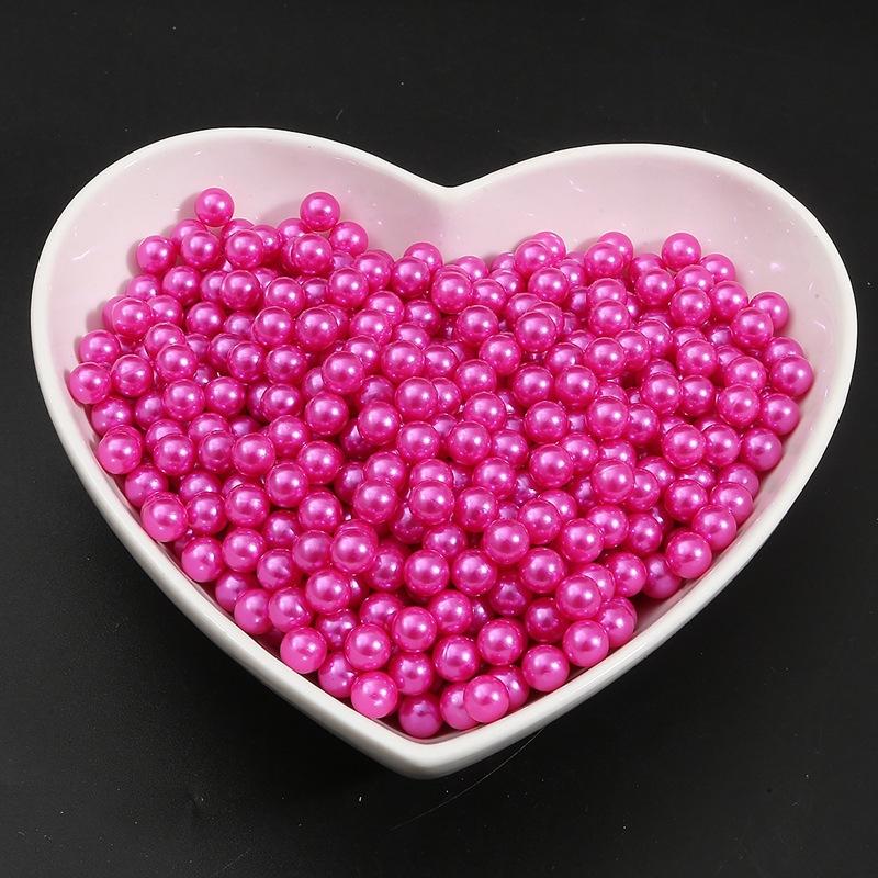 3-10Mm Non-Porous Abs Color Imitation Pearl Loose Beads Diy Handmade Drop Glue Filling Accessories Material Decorative Accessories