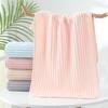 Candy Stripe Coral Fleece Towel - Thick, Absorbent, Non-Shedding Velvet Bath Towel for Daily Household Use
