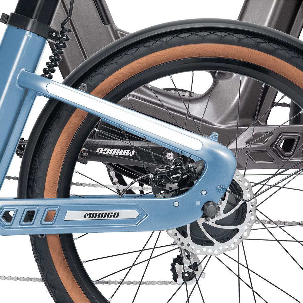 E-Bike Erwachsene MIHOGO 26" 750W Motor Carbonfaser E-Bike 48V 19.2AH Max. Reichweite 200Km Last 120Kg Luft