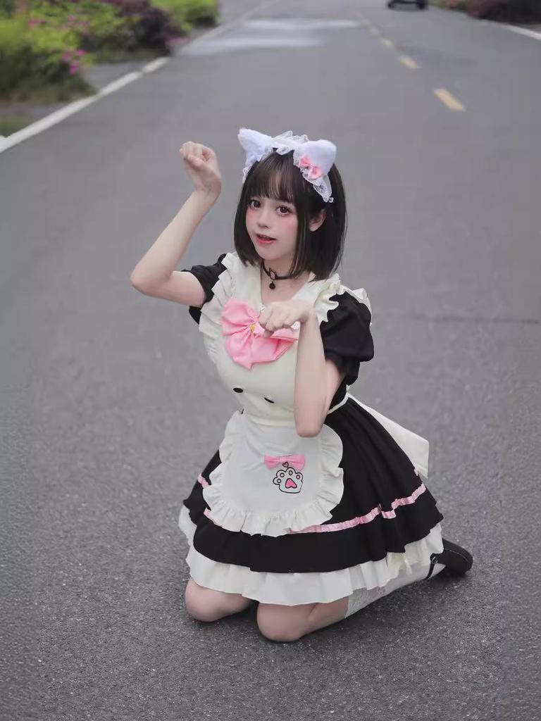 New Cross-Border Cute Maid Cosplay Lolita Halloween Costume for Women