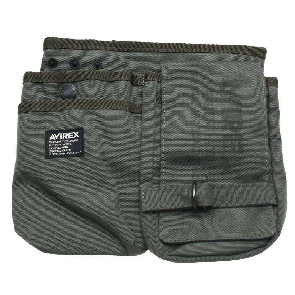 AVIREX Eagle Shoulder Waist and Hip Design for Men and AVX342L Bag, Pouch, Bag, 2-Way Women, (Avirex-013) (Khaki)