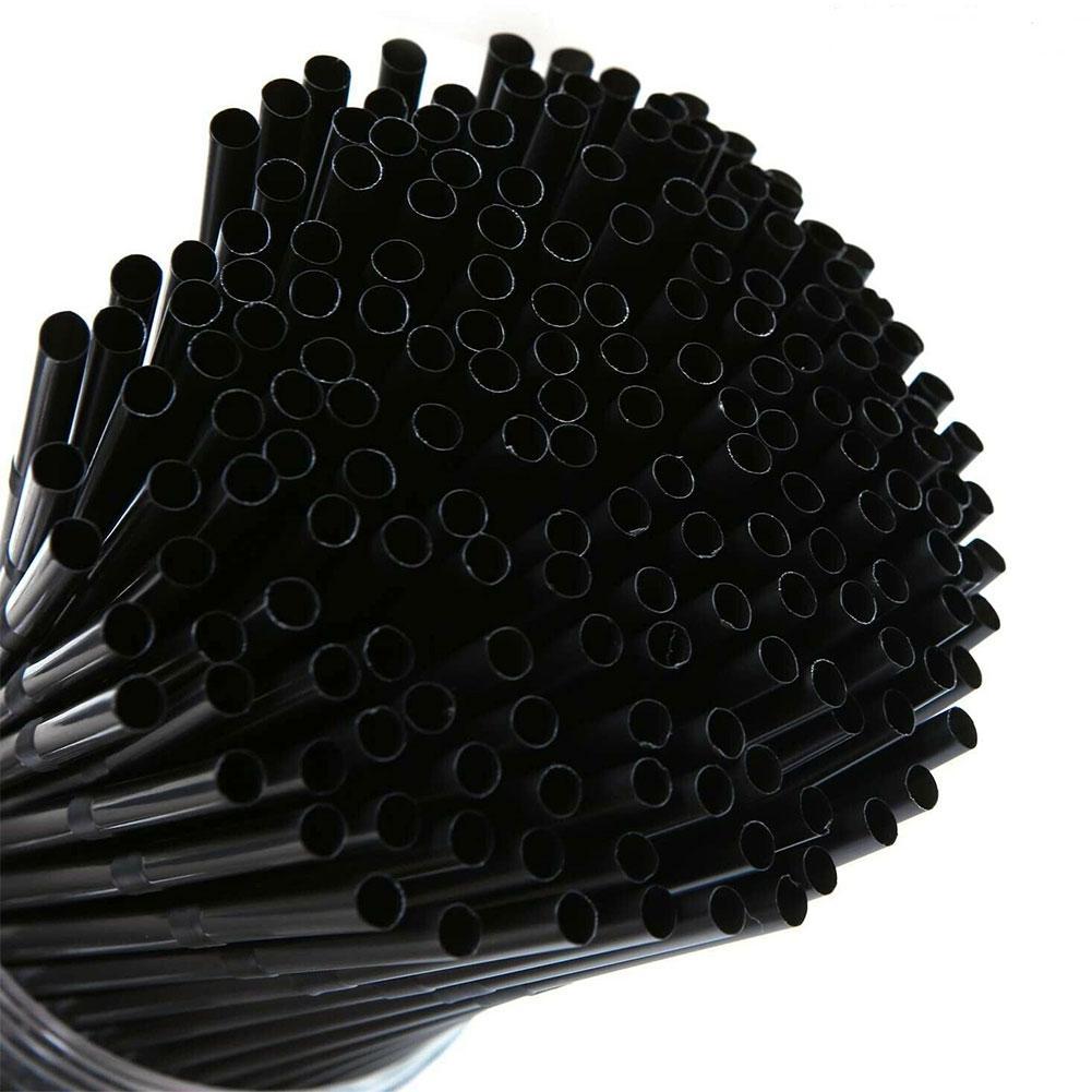 100pcs Mini Short Cocktail Straws Small Black Plastic Straw For Birthday Wedding Decor Party Event Drinking Straws