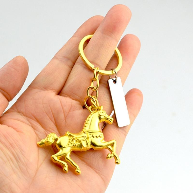 Zinc Alloy Horse Pendant Keychain Offering Long Time Durability Ideal For Keys Bags or Personal Style Enhancement