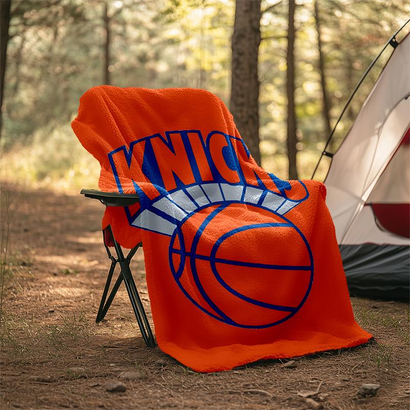 1 Stück New York Knicks Thema Decke - Digitaldruck, Polyester, Gemütlich für alle Jahreszeiten, Perfekt für draußen und Reisen