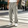 Men's Corduroy Straight Leg Pants Wide Fit Vintage Casual High Street for Fall