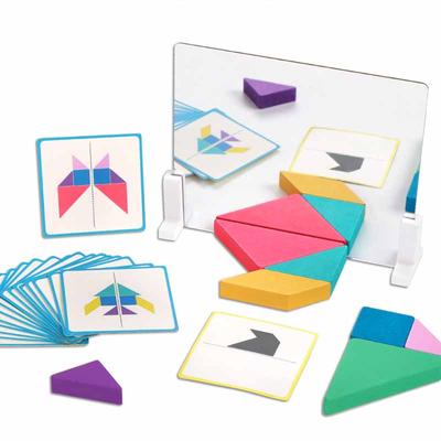 Tangram 3D Speculare per Bambini Puzzle Montessori Spaziale Geometrico Allenamento Pensiero Logico Abbinamento Forme Risorse Didattiche Parrocchiali
