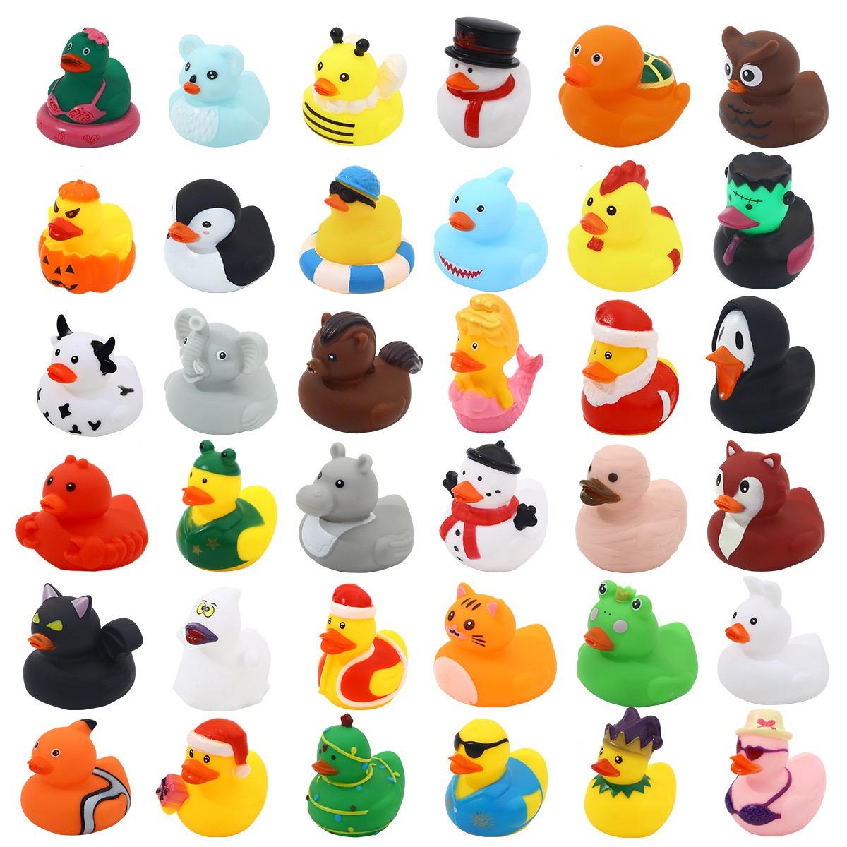 

36/72 Pcs Rubber Ducks, Random Assortment Jeep Ducks Bulk, Ini Rubber Duckies For Toys, Pool Toys Birthday Giftsparty Favors