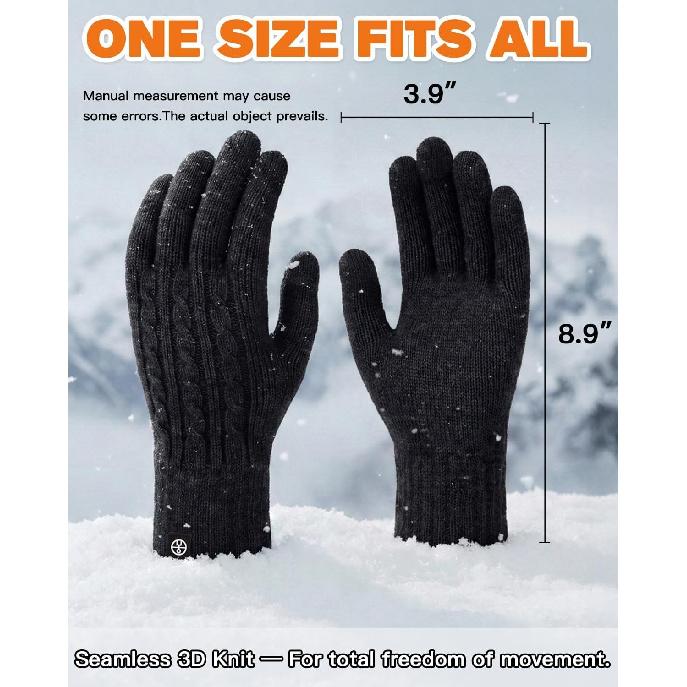 Winter Gloves for Women Touch Screen Thermal Knit Lining Gloves