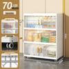 Double-Door Transparent Storage Cabinet for Shoes, Bedroom, Living Room, and Snacks