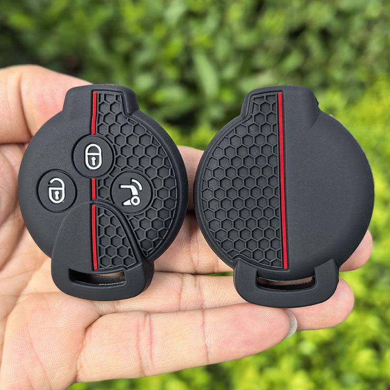 Silicone Car Key Case Remote Cover For Benz Smart 451 Smart 450 Chiave Roadster Crossblade Fortwo Roadster K Forfour Accessories