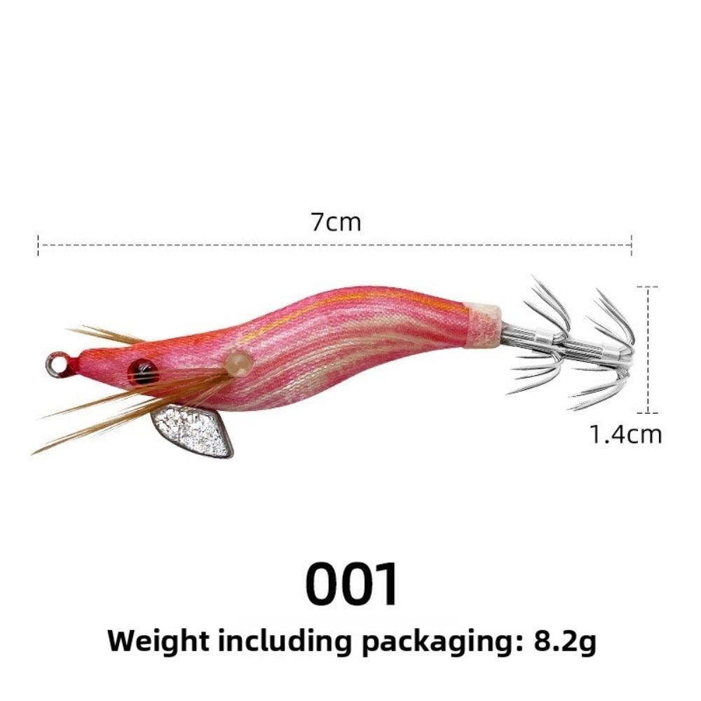 

1.5# Squid Jig 8.2g Shrimp Lure Cuttlefish Hard Bait Fishing Tackle 001-1.5#