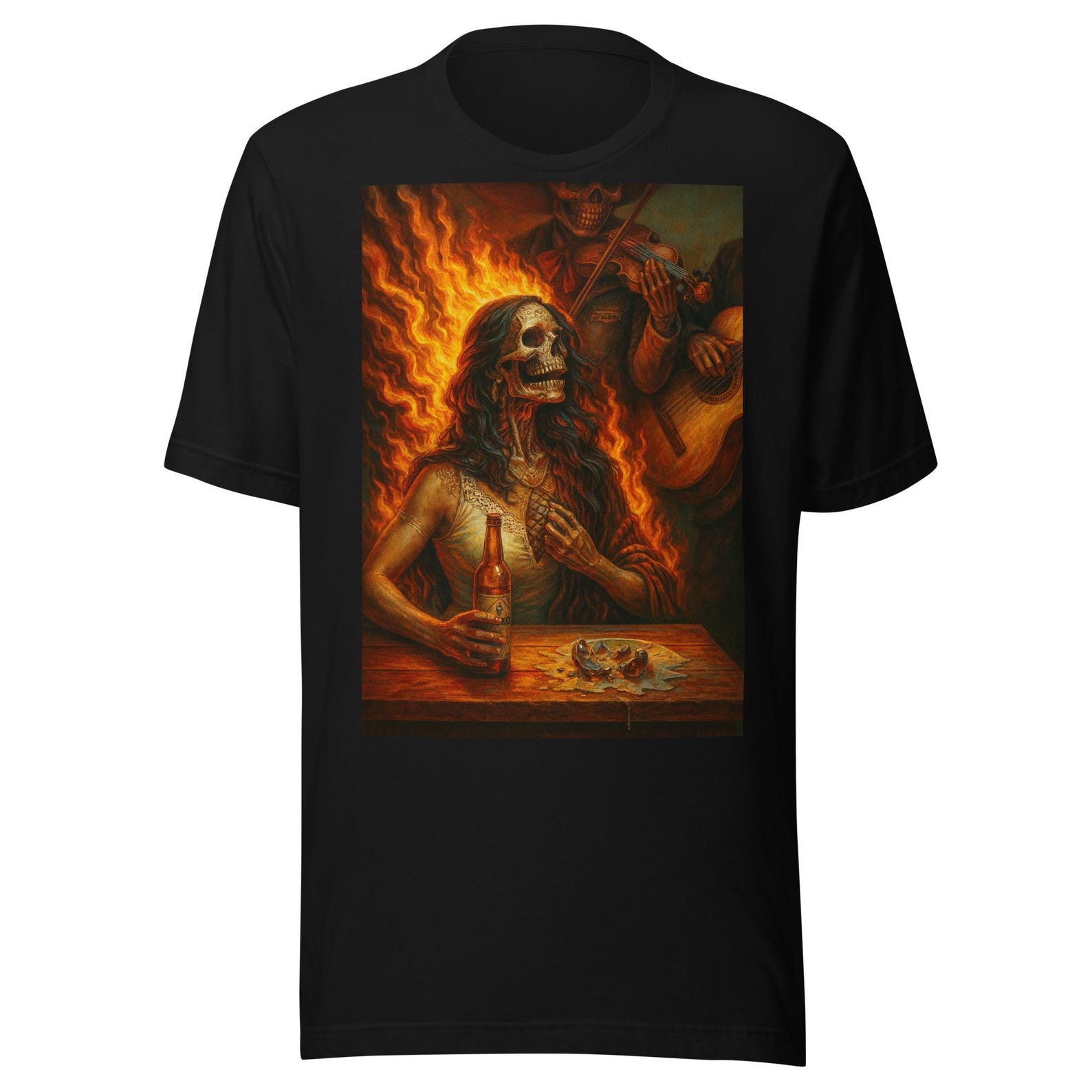La Santa Muerte Mariachi Skull Unisex t-shirt 3XL