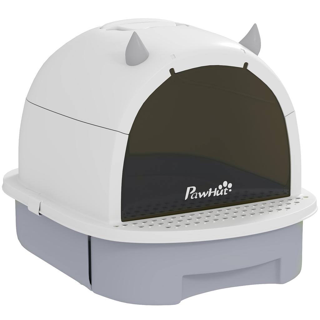 Enclosed Cat Litter Box W/ Pull-Out Drawer, Scoop, Deodorising Bags for Odour Control, Privacy, Portable, Easy To Clean