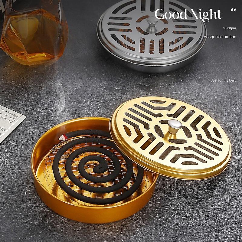 Stainless Steel Mosquito Coil Anti Mosquito Holder Mosquitoes Repellent Portable Rack for Home Bedroom Living Room
