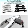 For Toyota RAV4 XA50 2019-2026 2020 2026 2026 2026 Anti-scratch Trim Set Car Accessories Door Handle Cover Carbon Fiber Chrome