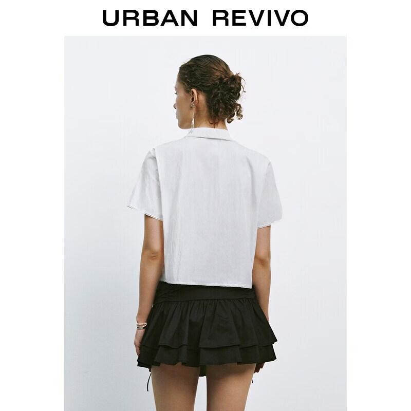 Women's Casual Lace Trim Short Sleeve Shirt