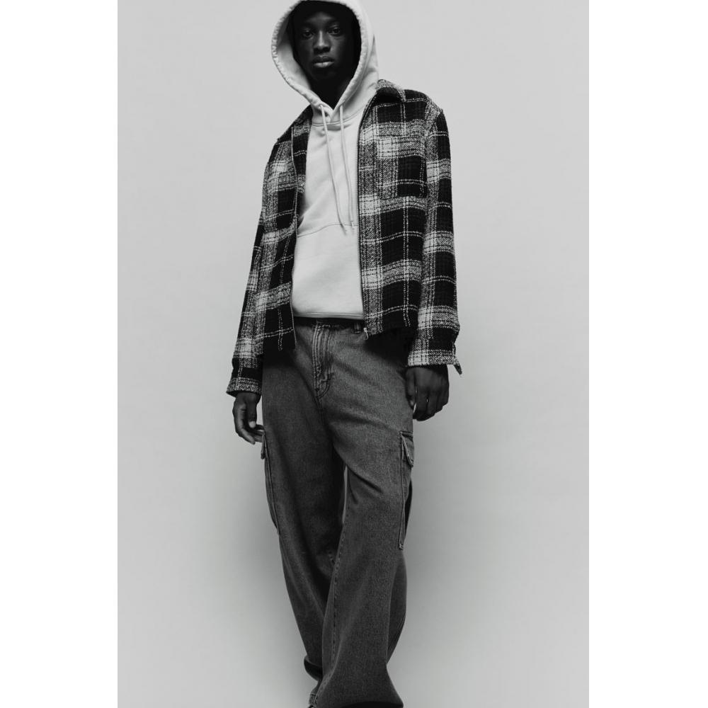 

HM Zip Up oversHirt Regular Fit Brown Cache L