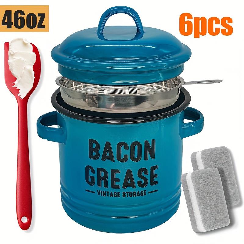 Retro Mini Enamel Stew Pot & Seasoning Jar with Lid - Double-Eared, Food Grade Storage Can