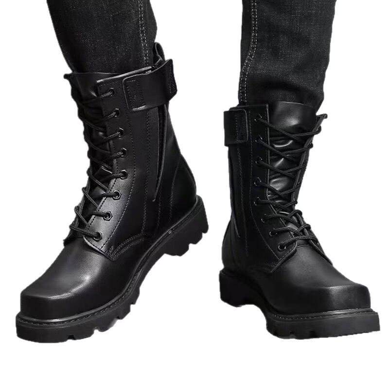 Outdoor Leather High-Top Hiking Boots