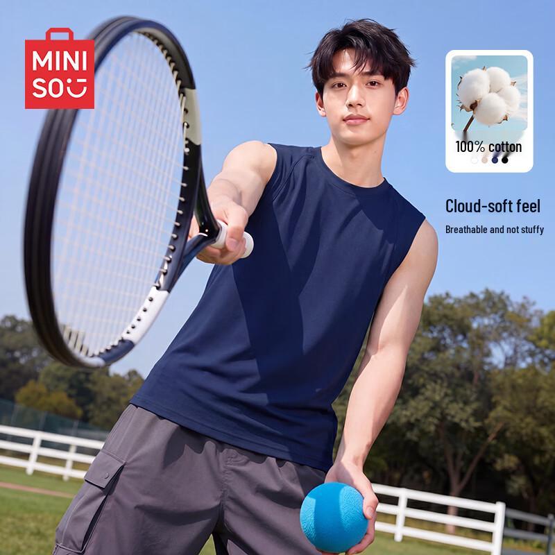 MINISO Men s Heavyweight Cotton Fitness Tank Top 3XL