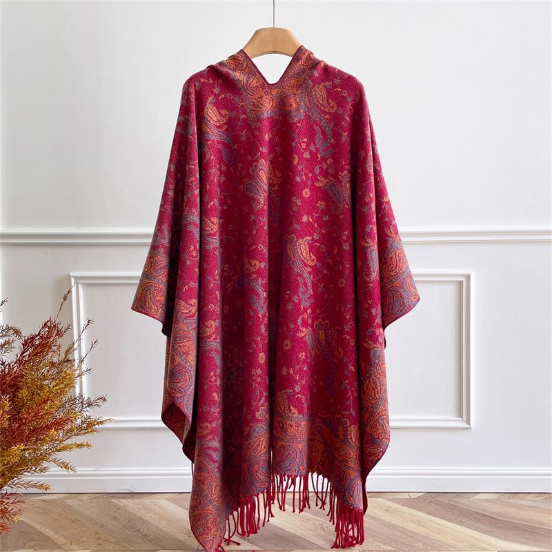 Design Floral Printed Cashmere Scarf Women Winter Pashmina Shawls And Wraps Thick Warm Bufanda Stoles Blanket Luxury
