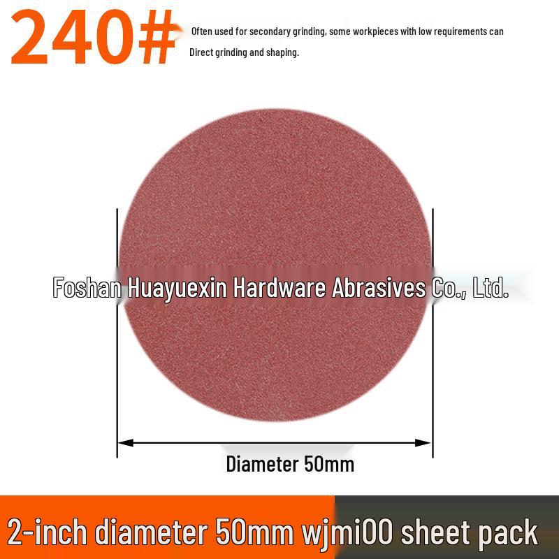 50mm Flocked Sandpaper Set, 303 Pieces (40-7000 Grit) for Metal & Wood Polishing