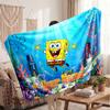 SpongeBob Personalized Flannel Blanket, Custom Printed Text Name, Warm Soft Blanket For Couch Bed